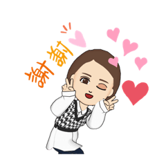 [LINEスタンプ] ショートヘアのおんなのこin 2022