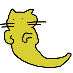 [LINEスタンプ] さまよう猫おばけ