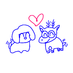 [LINEスタンプ] つくしーぬとめがねしかー