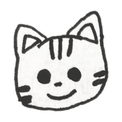 [LINEスタンプ] 色白なきじとら猫