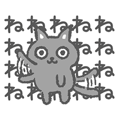 [LINEスタンプ] 仲良し黒猫と白猫 日本語版