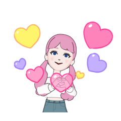 [LINEスタンプ] 毎日使えるPINKちゃん