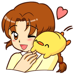 [LINEスタンプ] ピヨちゃんと一緒♪(優しく応援✿)