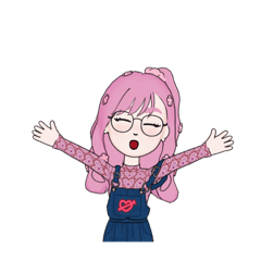 [LINEスタンプ] 使いやすい PINKちゃん