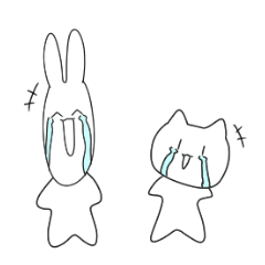 [LINEスタンプ] ねこ太とうさ男