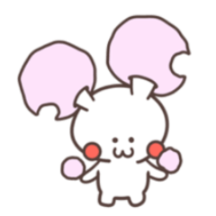 [LINEスタンプ] わたがしうさぎのわたぶぅ