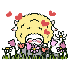 [LINEスタンプ] アフロヘアーのやぎ、メイちゃんの日記