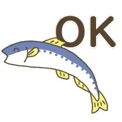 [LINEスタンプ] 動くゆるい魚たち