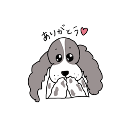 [LINEスタンプ] コッカー 犬 ブルーローン