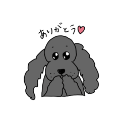 [LINEスタンプ] コッカー 犬 ブラック