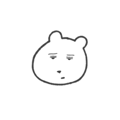 [LINEスタンプ] 顔だけしろくま