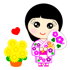 [LINEスタンプ] 仲良し愛ちゃんと正くんの楽しい夏❤