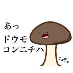 [LINEスタンプ] しゃべるきのこたち