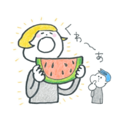 [LINEスタンプ] カラフルちゃんとアリクイ3～夏と日常～