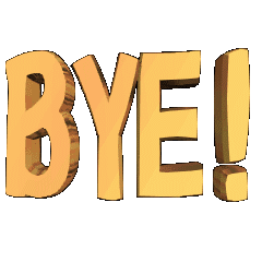 [LINEスタンプ] ★動く立体TEXT★BYE！01