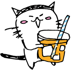 [LINEスタンプ] 【夏】猫スタンプの画像（メイン）