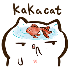 [LINEスタンプ] KAKACAT FAMILY1(言葉がない)