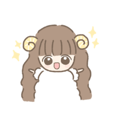 [LINEスタンプ] ふわふわひつじの女の子