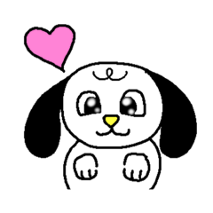 [LINEスタンプ] 白黒わんちゃん①