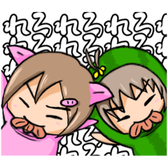 [LINEスタンプ] 豚とキュウリの日常会話