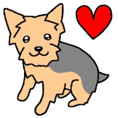 [LINEスタンプ] 犬種別ヨークシャー・テリア(英語Ver)