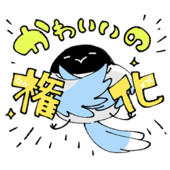 [LINEスタンプ] 推し活するオナガちゃん