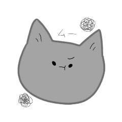 [LINEスタンプ] 灰色のネッコ