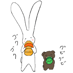 [LINEスタンプ] 野うさぎとこぐまの日常スタンプ