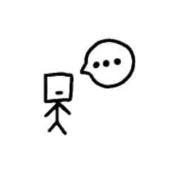 [LINEスタンプ] 四角棒人間2【リアクション＆返事スタンプ】