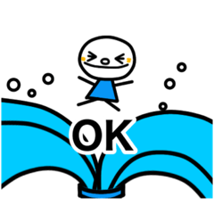 [LINEスタンプ] ！跳ぶ！OKスタンプ