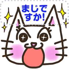 [LINEスタンプ] 【書き込める】しろねこさんのいろんな顔♪