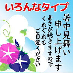 [LINEスタンプ] 夏のスタンプ (夏 挨拶）暑中見舞い 色々