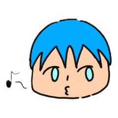 [LINEスタンプ] 青毛の男の子