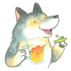 [LINEスタンプ] オオカミ犬たちの日常使えるスタンプ3(夏)