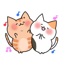 [LINEスタンプ] 猫のトラくんとミケちゃん1【毎日使える】