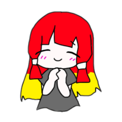 [LINEスタンプ] 赤髪っ子