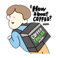 [LINEスタンプ] Coffee traveler HTK vol.1.2