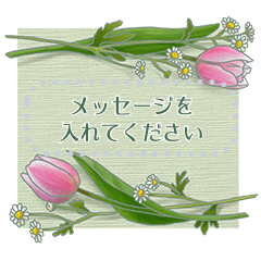 [LINEスタンプ] きれいなお花のメッセージカード