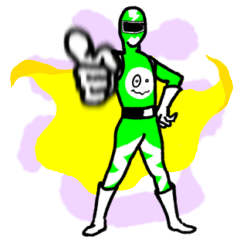 [LINEスタンプ] ポジティブランニングヒーロー セントマン