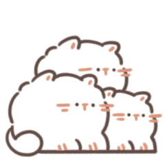 [LINEスタンプ] 綿あめ猫 (白猫 ver.)