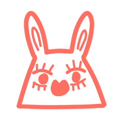 [LINEスタンプ] うさぎ Living Coral