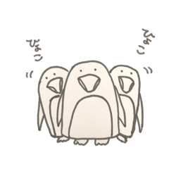 [LINEスタンプ] いつもしろぺんぎん