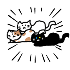 [LINEスタンプ] ネコの手は可愛い