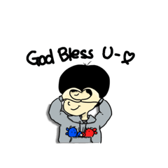 [LINEスタンプ] God bless U-♡