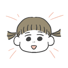 [LINEスタンプ] ぱっつん前髪の1歳ちゃん