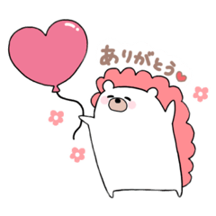 [LINEスタンプ] ピンクはりねずみ