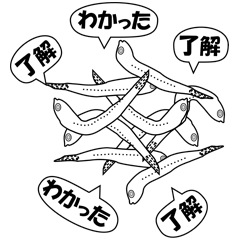 [LINEスタンプ] シラスたち、ちりめんじゃこたち