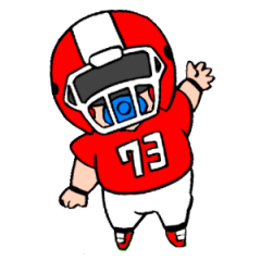 [LINEスタンプ] かわいいアメフト選手