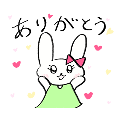 [LINEスタンプ] はるるんなうさちゃん