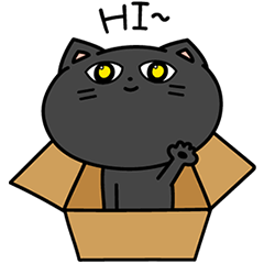 [LINEスタンプ] くろねこ動くスタンプ - おもしろ日常 v.1